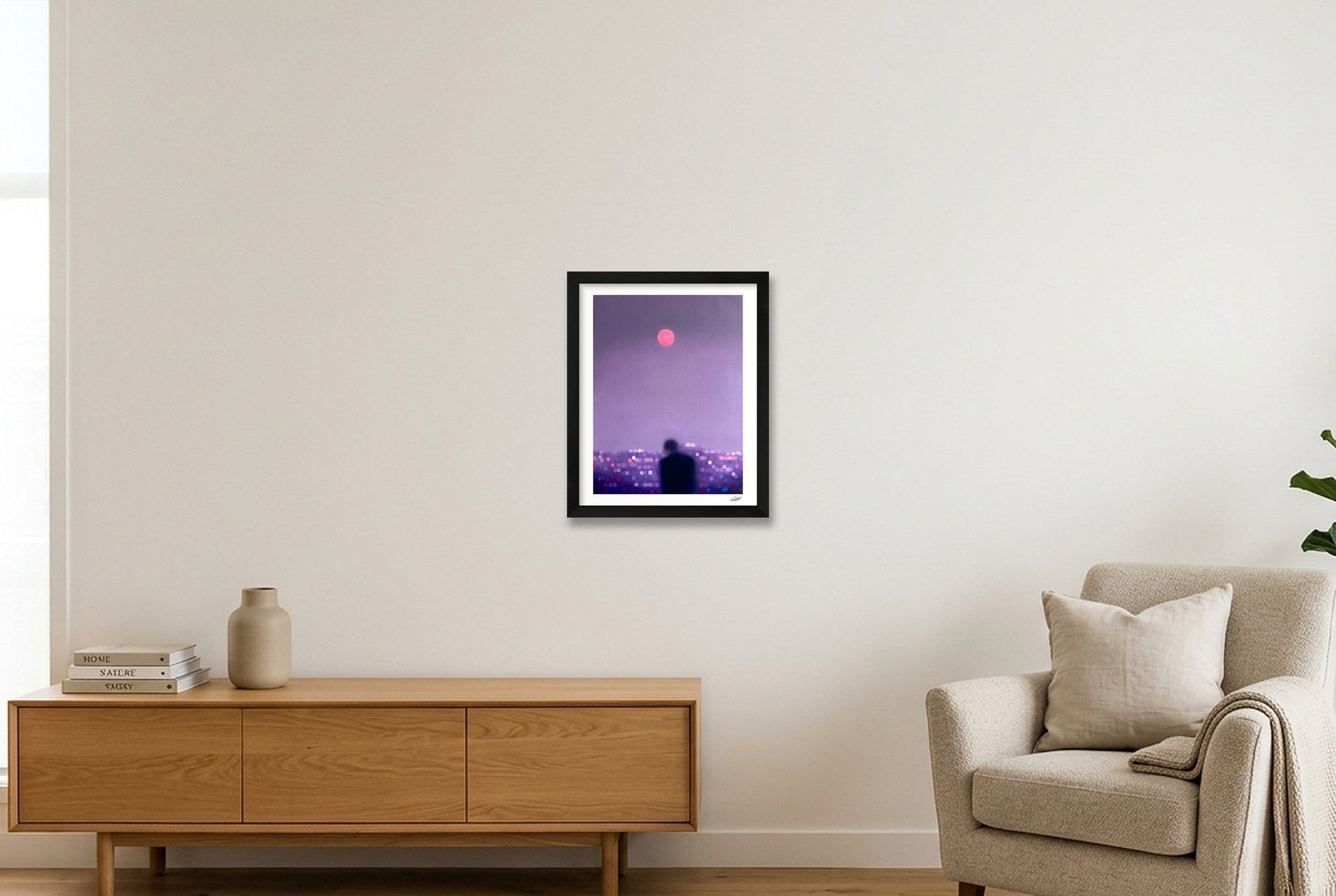 Strawberry Moon — 28×35cm, 11×14" Black Frame