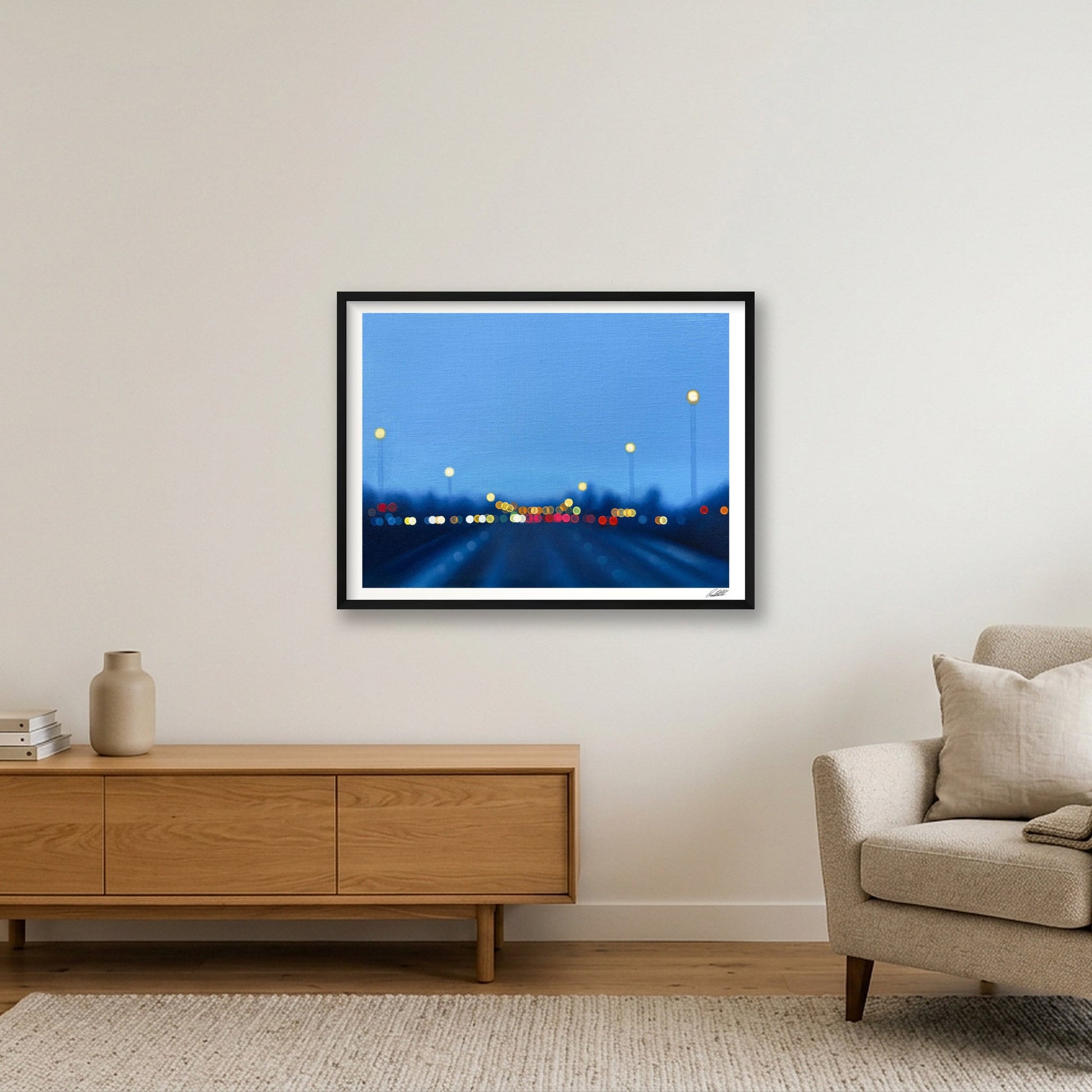 Night Turns Blue — 80×60cm, 31×24" Black Frame