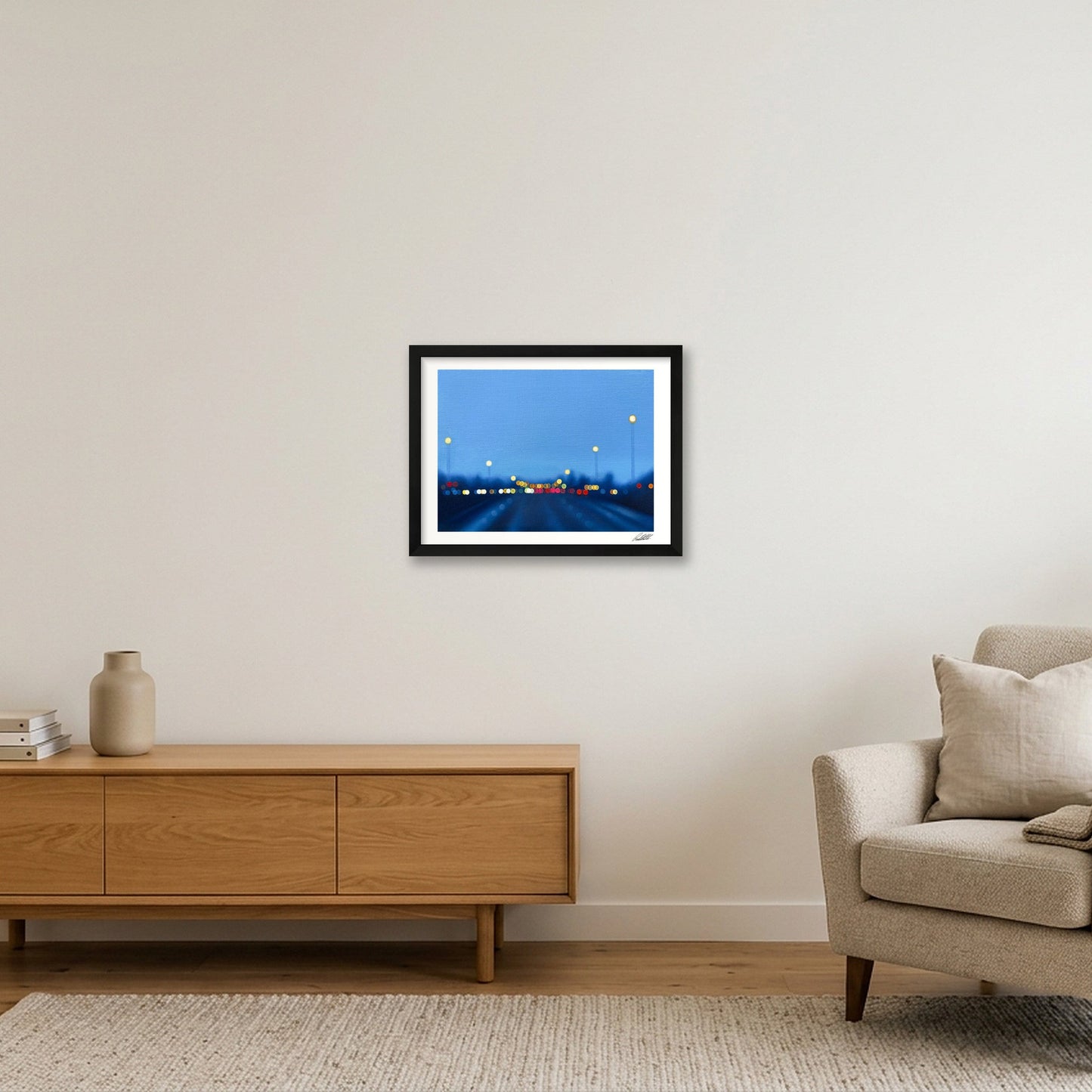 Night Turns Blue — 40×30cm, 16×12" Black Frame