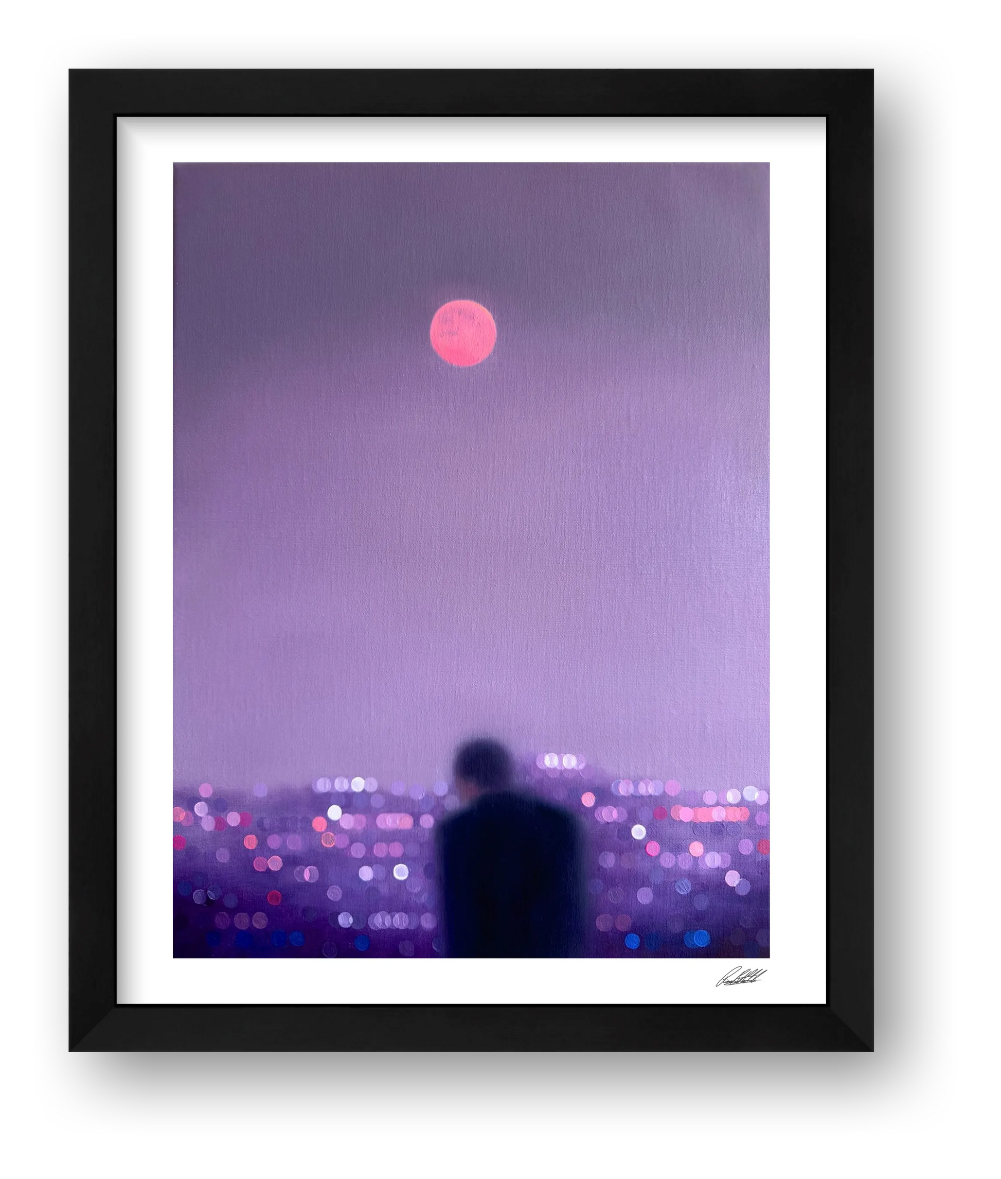 Strawberry Moon — framed