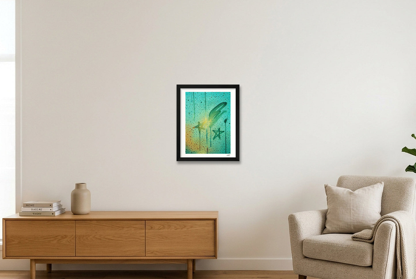 Green Hour — 28×35cm, 11×14" Black Frame